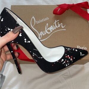 Christian Louboutin Black and Red Stiletto Heels
